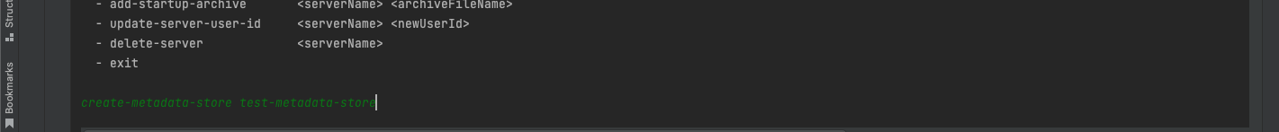 create test-metadata-store