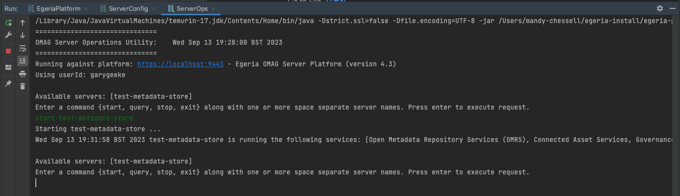 start test-metadata-store